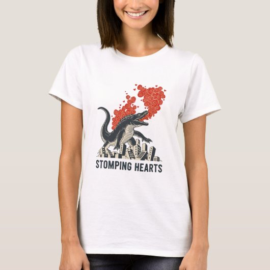 Stomping Hearts Kaiju Monster Tシャツ (正面)