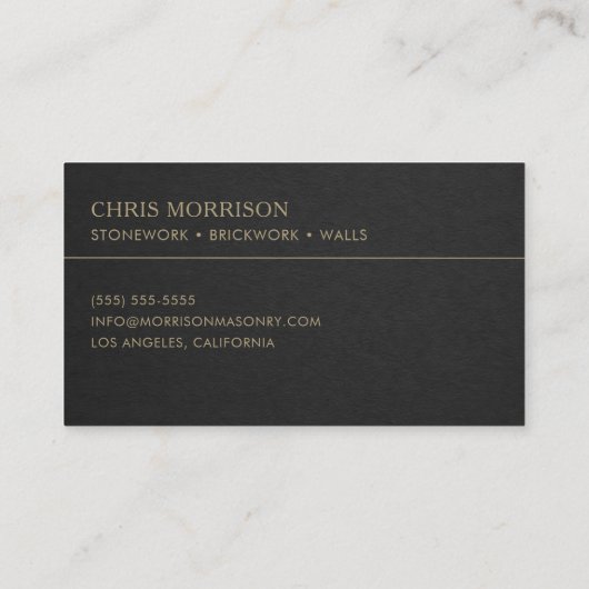 Stone & Brick 名刺 (裏面)
