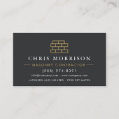 Stone Bricklayer Masonry Mason 名刺 (正面)