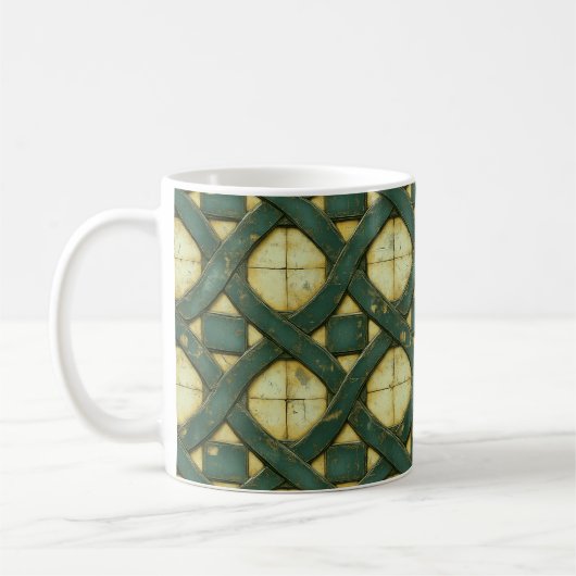 Stone Celtic Weave コーヒーマグカップ (左)