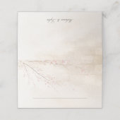 Stone & Cherry Blossom Wedding Folded Place Card プレイスカード (外部開封)