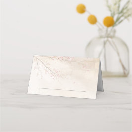 Stone & Cherry Blossom Wedding Folded Place Card プレイスカード