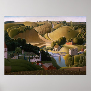 Stone City, 1930 by Grant Wood ポスター
