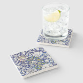 STONE COASTER :ウィリアム・モリス：水色勉強 ストーンコースター (横)