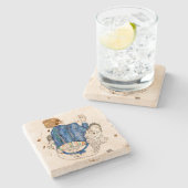 STONE COASTER :エゴン・シーレ：座った女性 ストーンコースター (横)