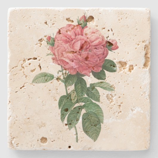 STONE COASTER :バラ花 ストーンコースター (正面)