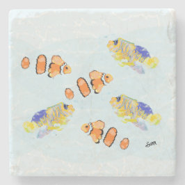 Stone Coaster ：熱帯魚の学校 ストーンコースター