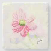 Stone Coaster : Iris Flower . ストーンコースター (正面)