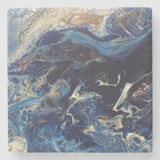 Stone coaster with Johnson抽象芸術アートワーク ストーンコースター