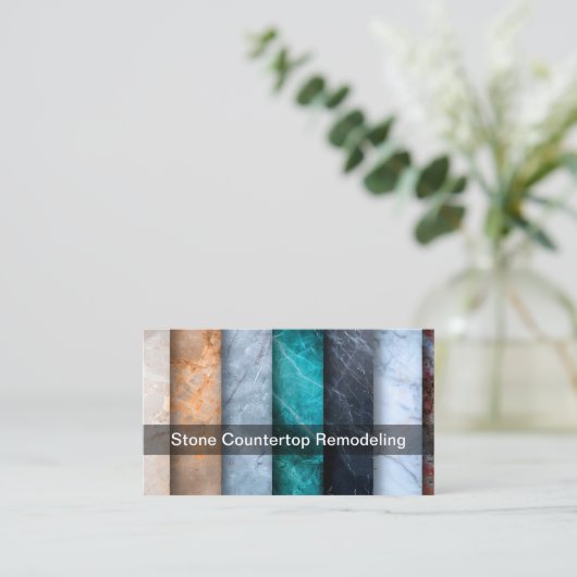 Stone Countertops Theme Business Cards 名刺 (スタンド正面)
