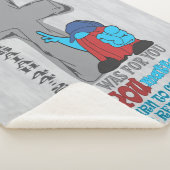 Stone Cross Cuz You Matter Isaiah 44:22 Tシャツ シェルパブランケット (3/4)