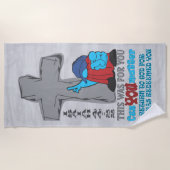 Stone Cross Cuz You Matter Isaiah 44:22 Tシャツ ビーチタオル (正面)