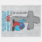 Stone Cross Cuz You Matter Isaiah 44:22 Tシャツ フリースブランケット (正面(横))