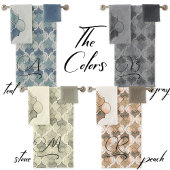 Stone Custom Name Watercolor Geometric Pattern シャワーカーテン