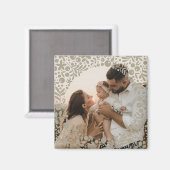 Stone Gray Berry Border Frame Photo マグネット (正面/裏面)