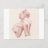 Stone guardian lion drawing ポストカード (正面)