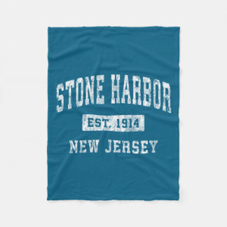 Stone Harbor New Jersey Nj Vintage Established S _ フリースブランケット