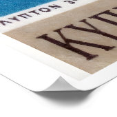 Stone Head Sculpture Matchbox Art Print, Cypriot ポスター (角)