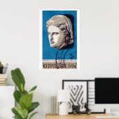 Stone Head Sculpture Matchbox Art Print, Cypriot ポスター (ホームオフィス)