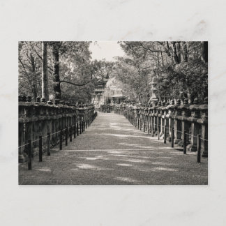 Stone Lantern Path at a Japanese Shrine – Black an ポストカード