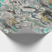 Stone Marbling with Turquoise Veins ラッピングペーパー (角)