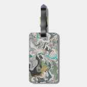 Stone Marbling with Turquoise Veins Double-sided ラゲッジタグ (裏面縦)