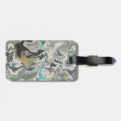 Stone Marbling with Turquoise Veins Double-sided ラゲッジタグ (裏面横)