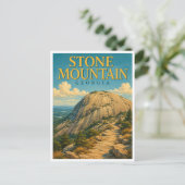 Stone Mountain Georgia Granite Summit GeoSaga ポストカード (スタンド正面)
