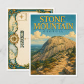 Stone Mountain Georgia Granite Summit GeoSaga ポストカード (正面/裏面)