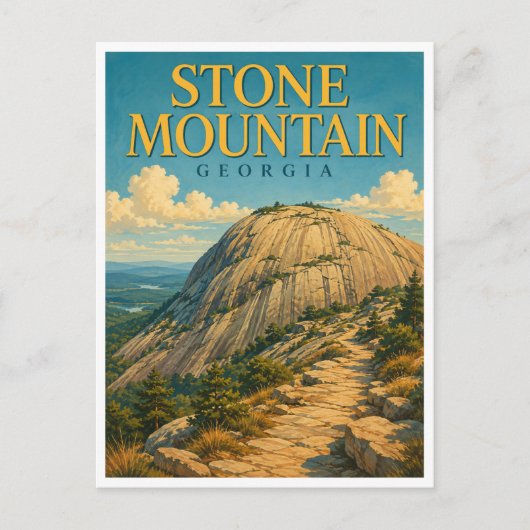 Stone Mountain Georgia Granite Summit GeoSaga ポストカード (正面)