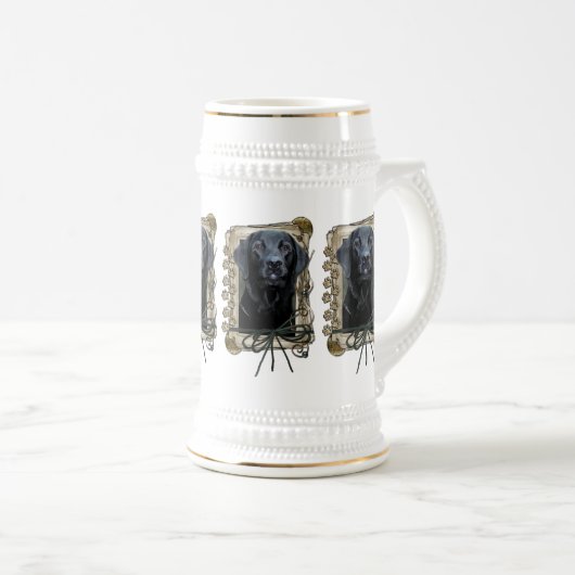Stone_Paws_Labrador_Black ビールジョッキ (正面右)