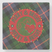 Stone Plaid Merry & Bright Coasters ストーンコースター (正面)