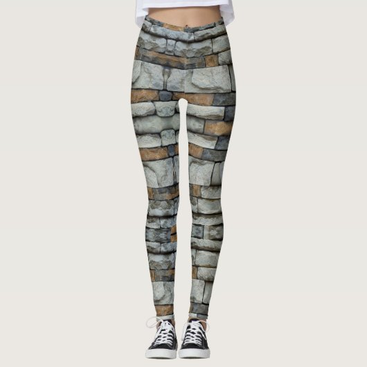 Stone Wall - Power Yoga Leggings レギンス (正面)