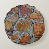 stoneabstractの美しい背景テクスチャ ラウンドクッション (裏面)