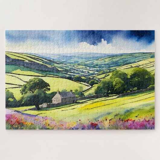 "Stonedale"ワイドな風景ヨークシャーDalesシーン ジグソーパズル (横)