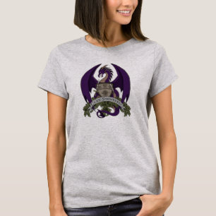 Stonefireのドラゴンは(紫色)、女性のTシャツ頂点に達します Tシャツ