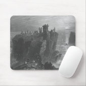 Stonehavenの近くのDunottarの城の眺め、 マウスパッド (マウス)