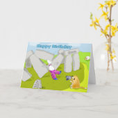 stonehengeの誕生日の息子 カード (黄色い花)