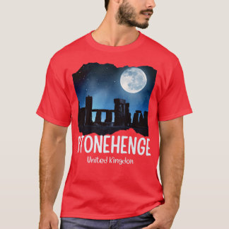 Stonehengeイギリス土産物Stonehenge At Night1018 Tシャツ