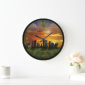 STONEHENGE光の光景 ラージ壁時計 (ホーム)