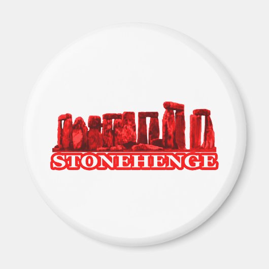 Stonehenge赤は博物館ザズルギフトを通過 マグネット (正面)