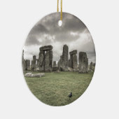 Stonehenge、イギリスの前のカラス セラミックオーナメント (右)