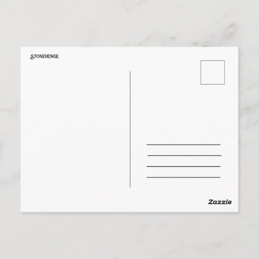Stonehenge England ポストカード (裏面)