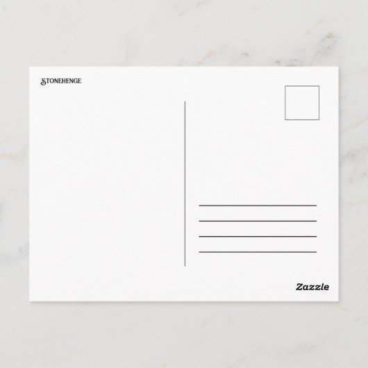 Stonehenge England ポストカード (裏面)