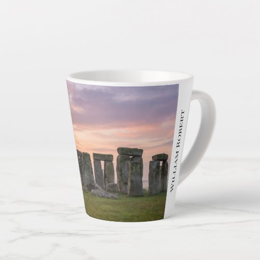 Stonehenge England Ancient Stone Circle カフェラテマグ (右アングル)