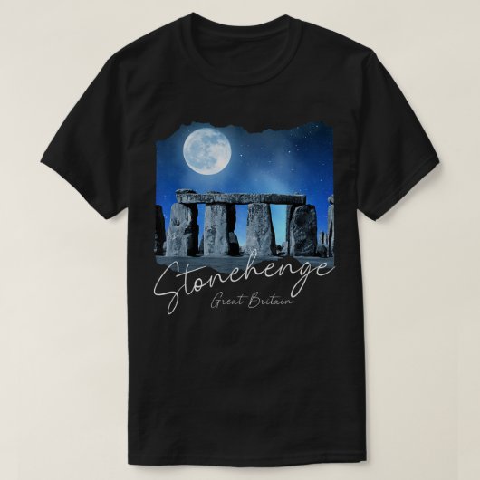 Stonehenge England Souvenir  Stonehenge At Night  Tシャツ (デザイン正面)
