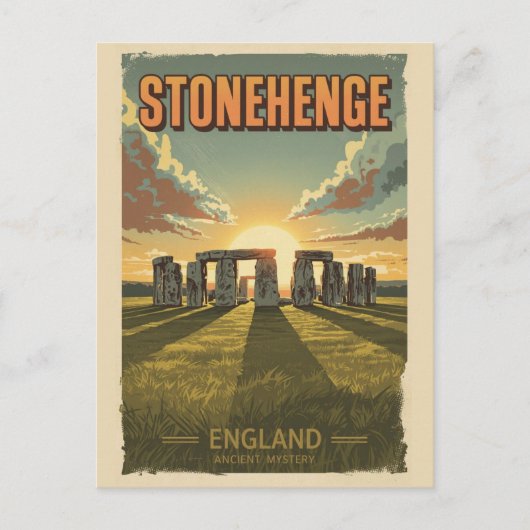 Stonehenge england Wiltshire World Heritage Site ポストカード (正面)