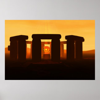 stonehenge in the sunset, ポスター