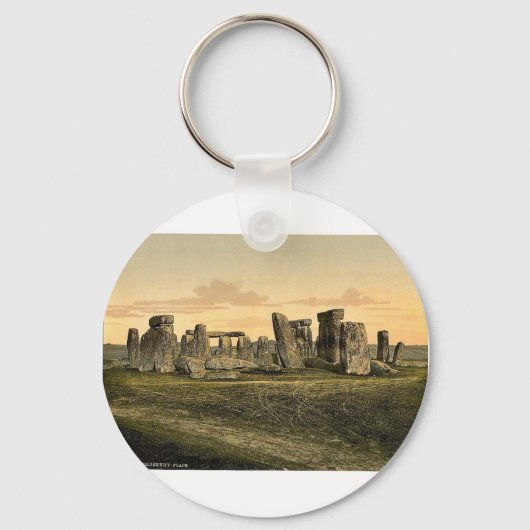 Stonehenge、Salisbury、Englandレアフォトクロム キーホルダー (正面)