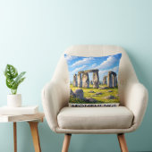 Stonehenge Throw Pillow Ancient Monument Landscape クッション (椅子)